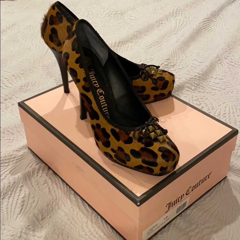 Juicy Couture 8M Trixie leopard calf hair
